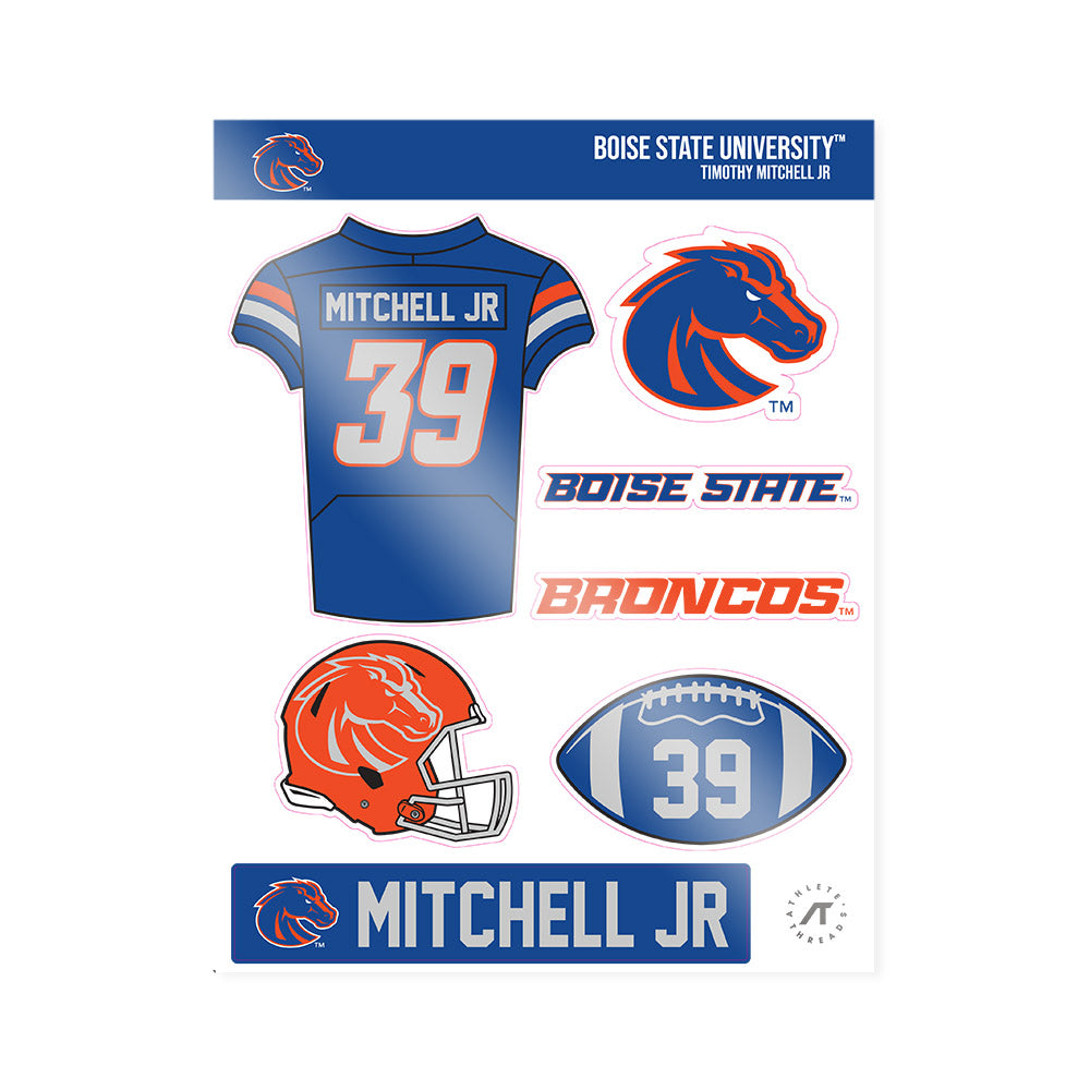 Boise State - NCAA Football : Timothy Mitchell Jr - Sticker Sheet-0