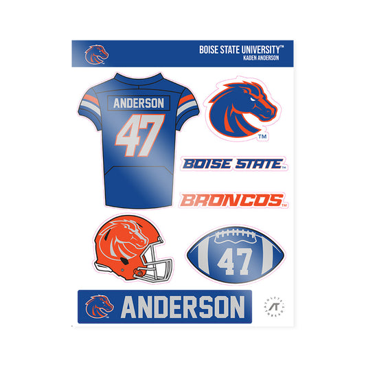 Boise State - NCAA Football : Kaden Anderson - Sticker Sheet-0