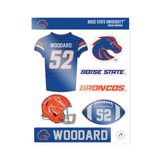 Boise State - NCAA Football : Tavion Woodard - Sticker Sheet-0