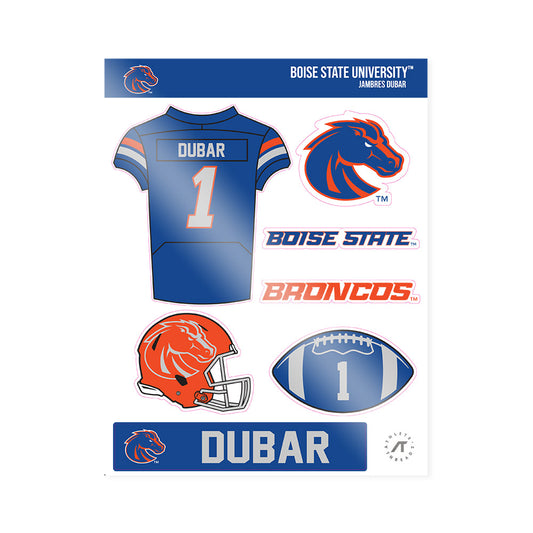 Boise State - NCAA Football : Jambres Dubar - Sticker Sheet-0