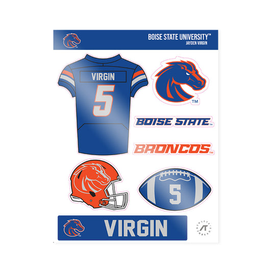 Boise State - NCAA Football : Jayden Virgin - Sticker Sheet-0