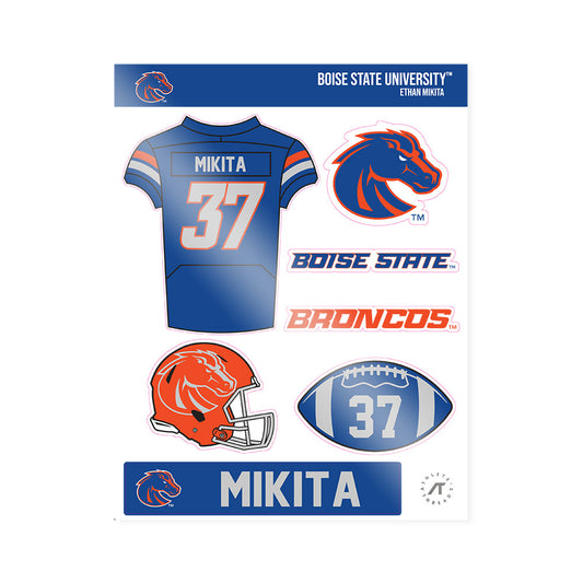 Boise State - NCAA Football : Ethan Mikita - Sticker Sheet-0