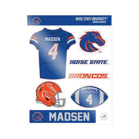 Boise State - NCAA Football : Maddux Madsen - Sticker Sheet-0