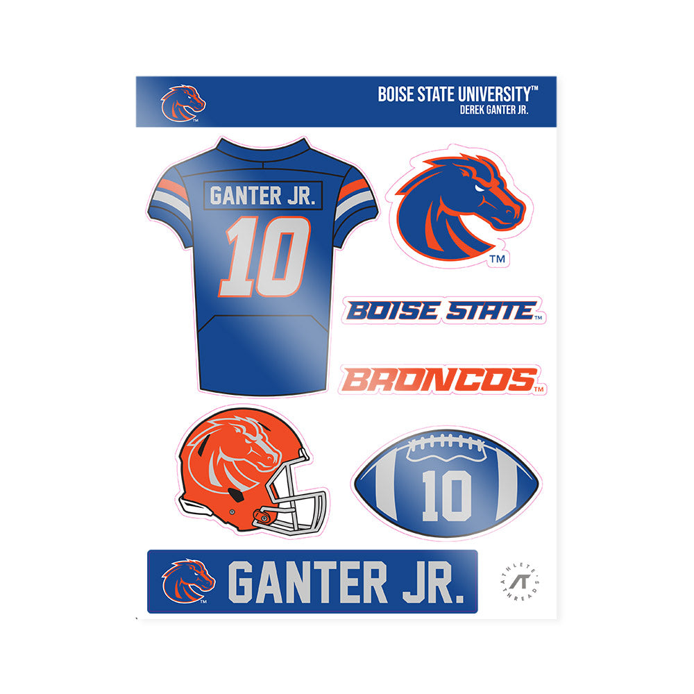 Boise State - NCAA Football : Derek Ganter Jr. - Sticker Sheet-0