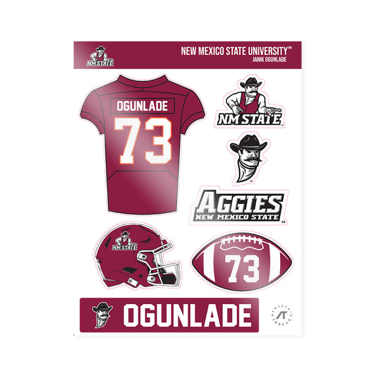 NMSU - NCAA Football : Janik Ogunlade - Sticker Sheet-0