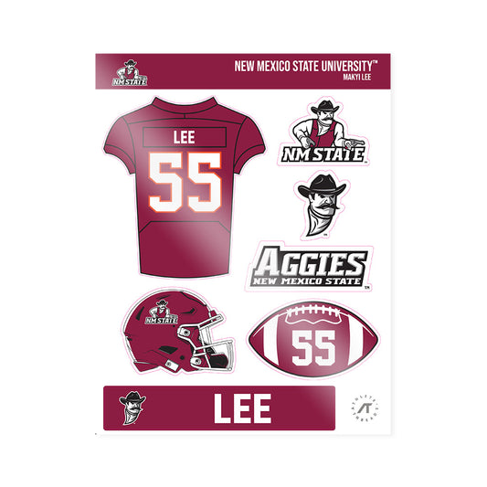 NMSU - NCAA Football : Makyi Lee - Sticker Sheet-0