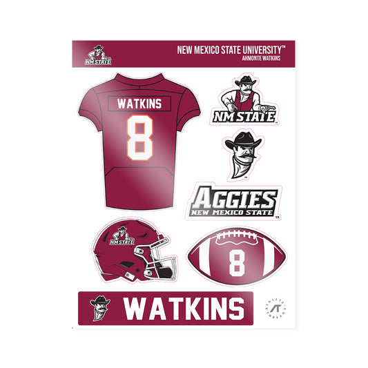 NMSU - NCAA Football : Ahmonte Watkins - Sticker Sheet-0