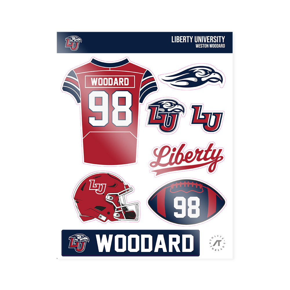 Liberty - NCAA Football : Weston Woodard - Sticker Sheet-0