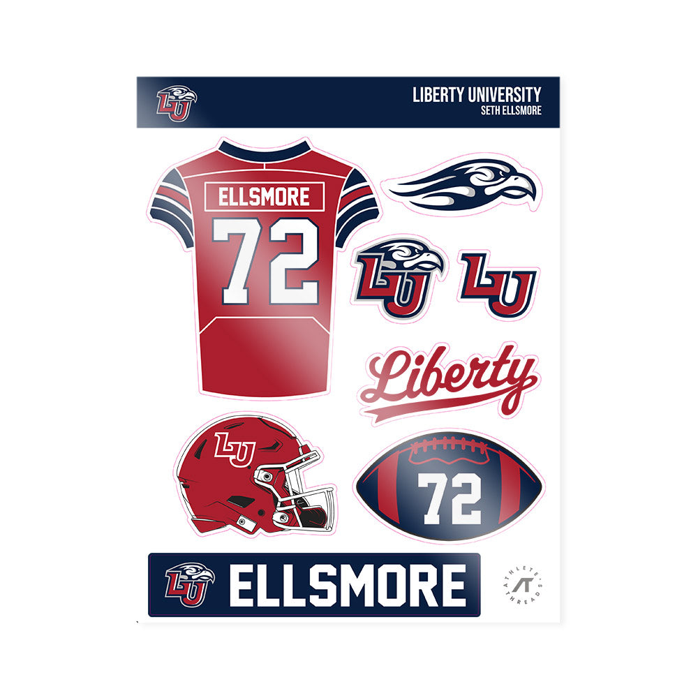 Liberty - NCAA Football : Seth Ellsmore - Sticker Sheet-0