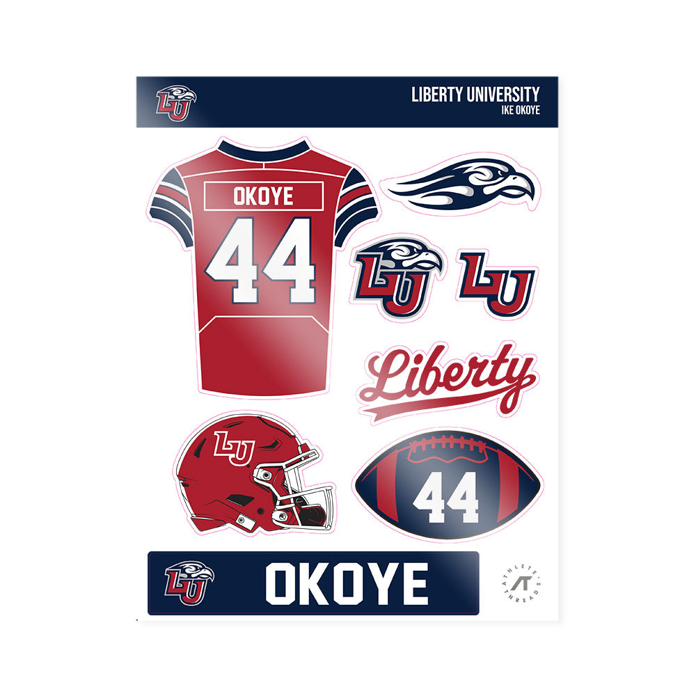 Liberty - NCAA Football : Ike Okoye - Sticker Sheet-0