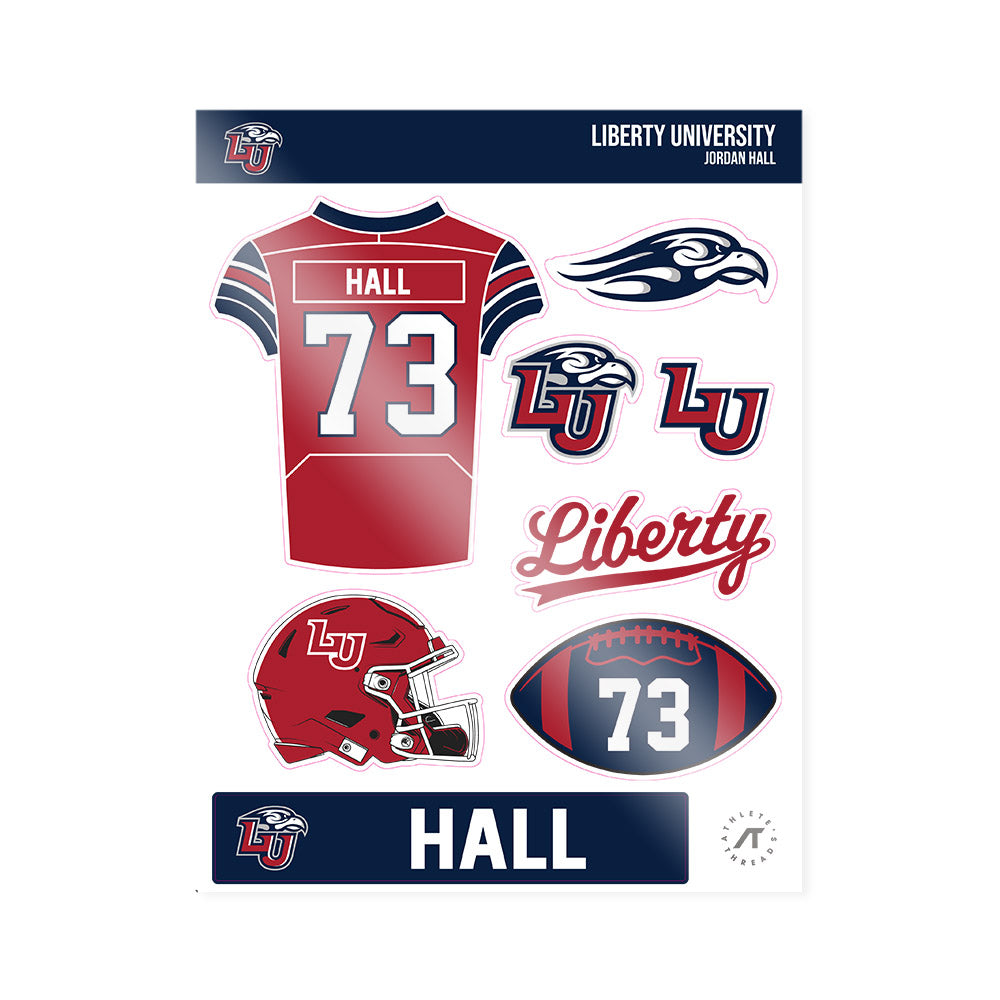 Liberty - NCAA Football : Jordan Hall - Sticker Sheet-0