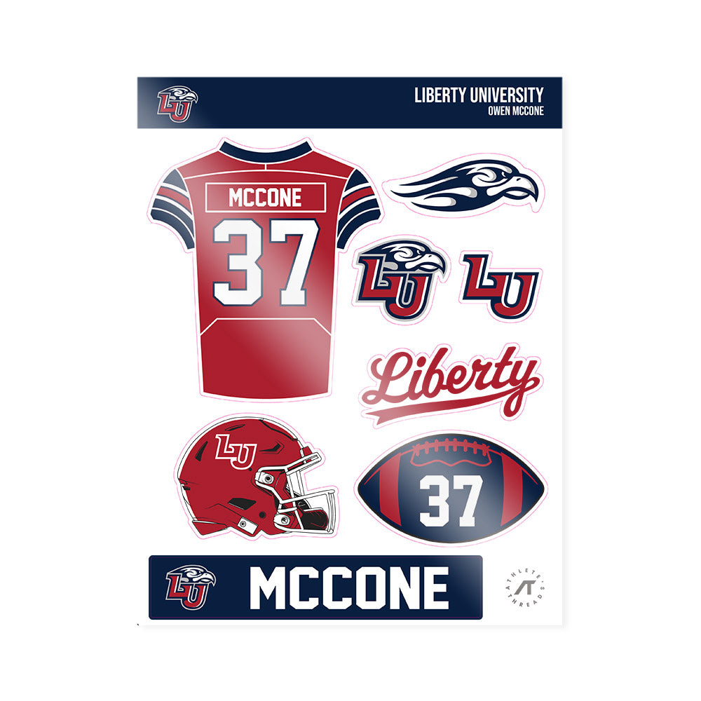 Liberty - NCAA Football : Owen McCone - Sticker Sheet-0