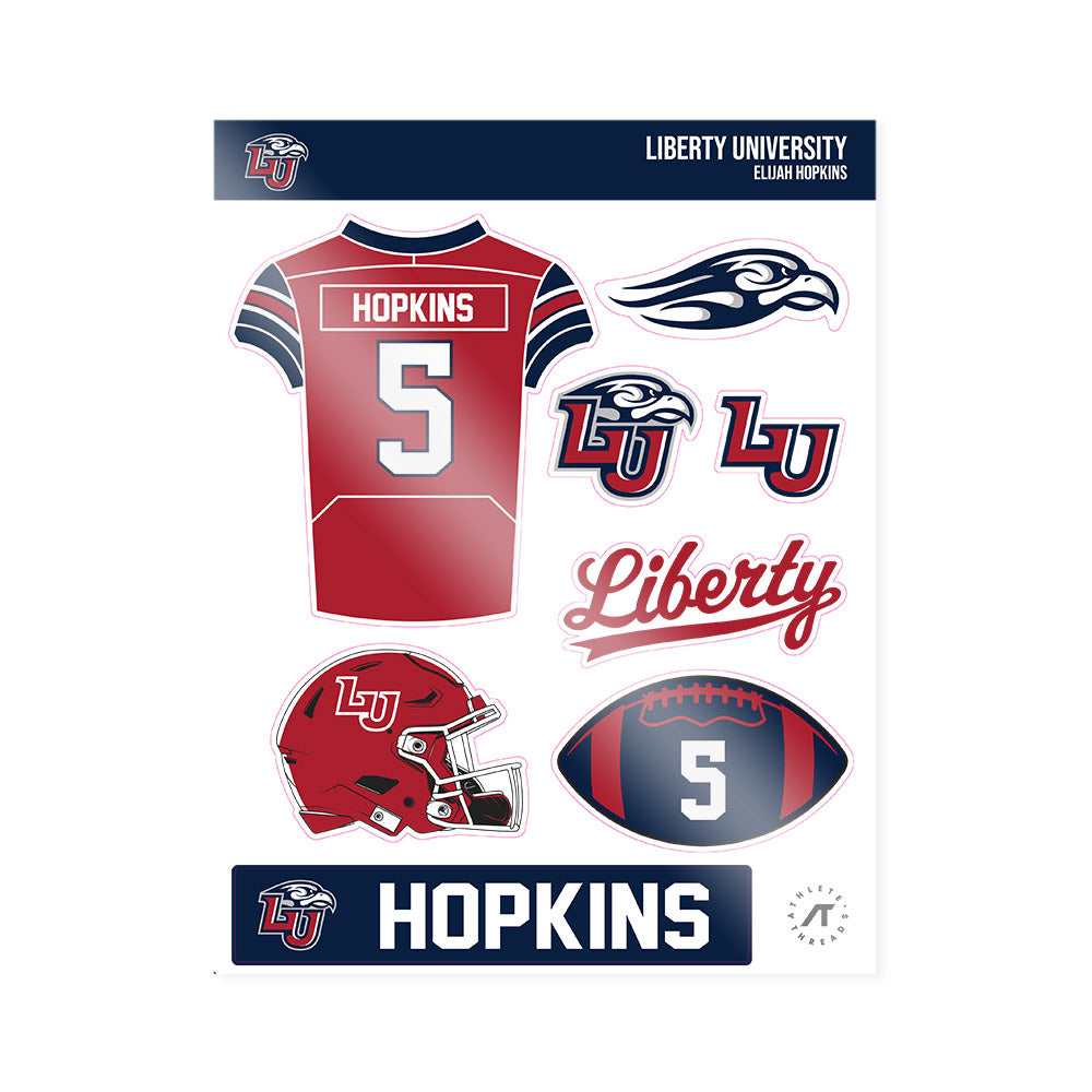 Liberty - NCAA Football : Elijah Hopkins - Sticker Sheet-0