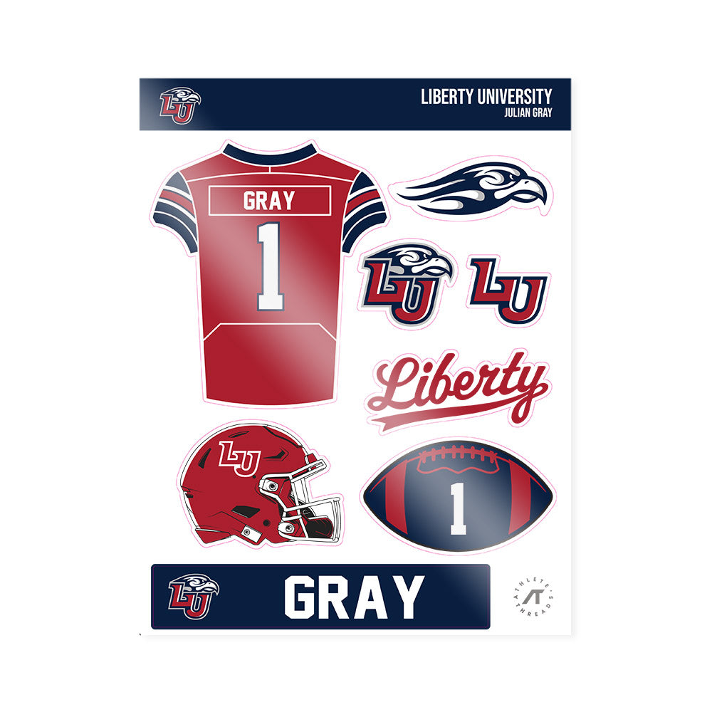 Liberty - NCAA Football : Julian Gray - Sticker Sheet-0