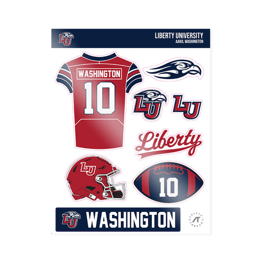 Liberty - NCAA Football : Aakil Washington - Sticker Sheet-0