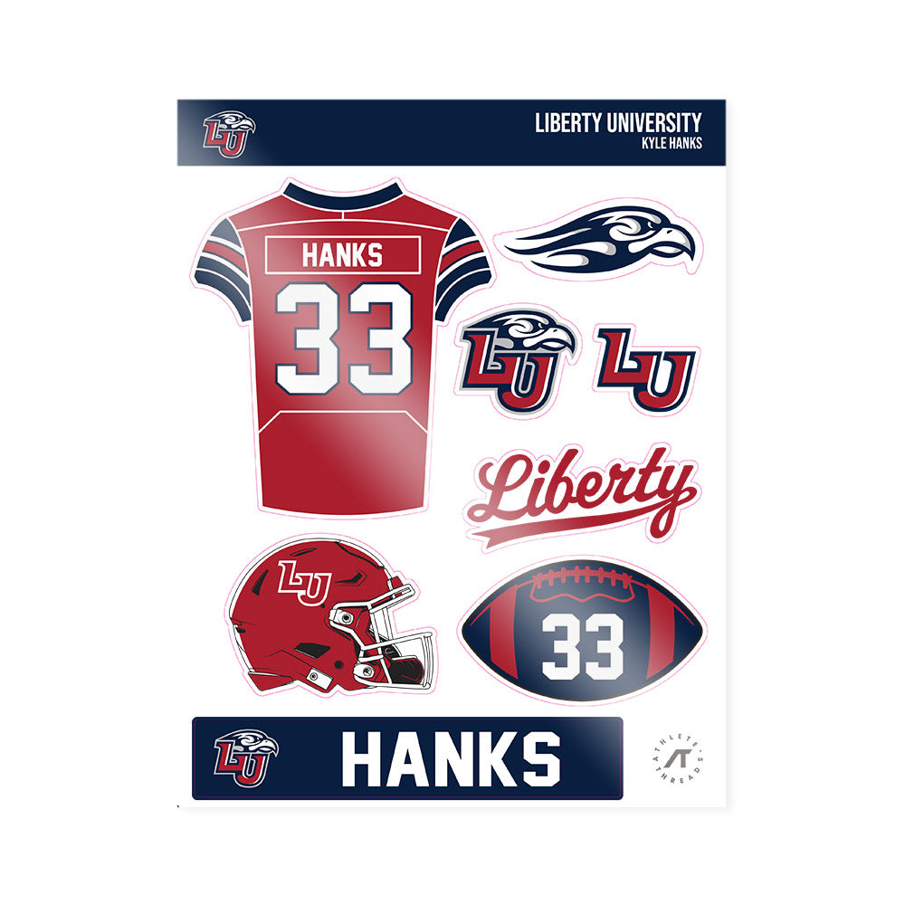 Liberty - NCAA Football : Kyle Hanks - Sticker Sheet-0