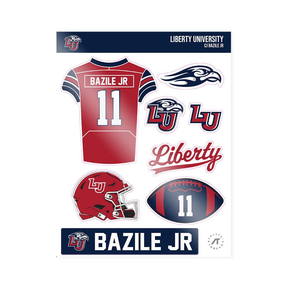 Liberty - NCAA Football : CJ Bazile Jr - Sticker Sheet-0