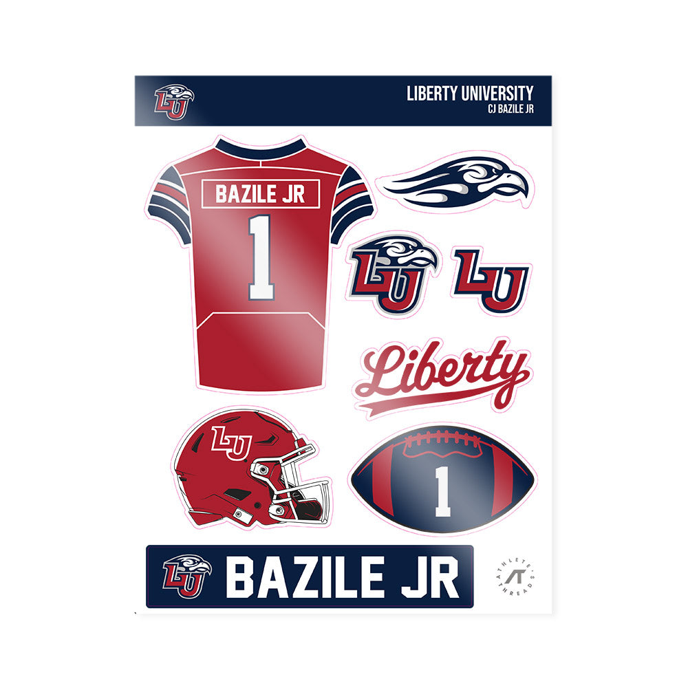 Liberty - NCAA Football : CJ Bazile Jr - Sticker Sheet-0
