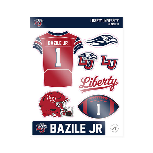 Liberty - NCAA Football : CJ Bazile Jr - Sticker Sheet-0