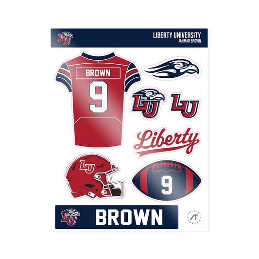 Liberty - NCAA Football : Jahmar Brown - Sticker Sheet-0