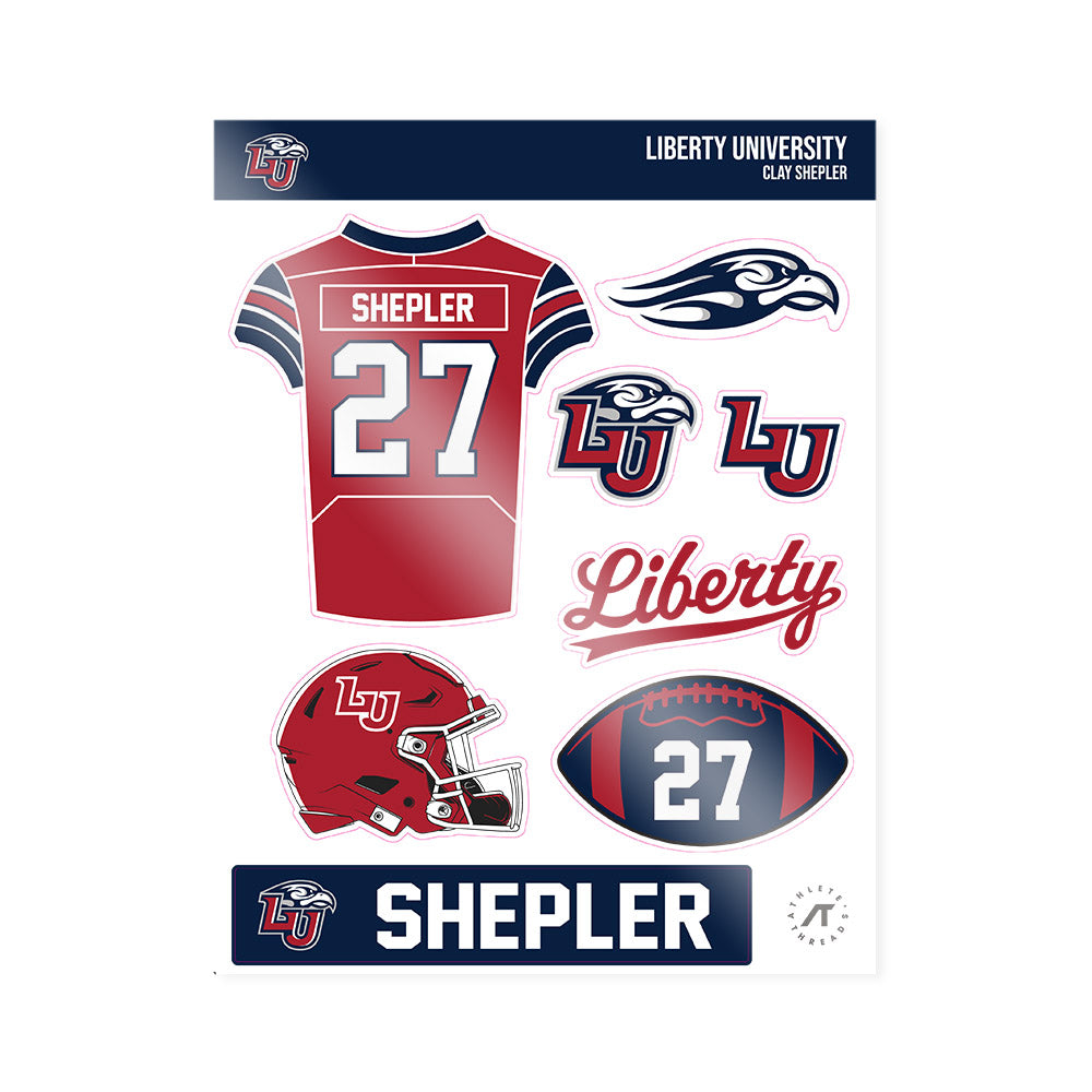 Liberty - NCAA Football : Clay Shepler - Sticker Sheet-0