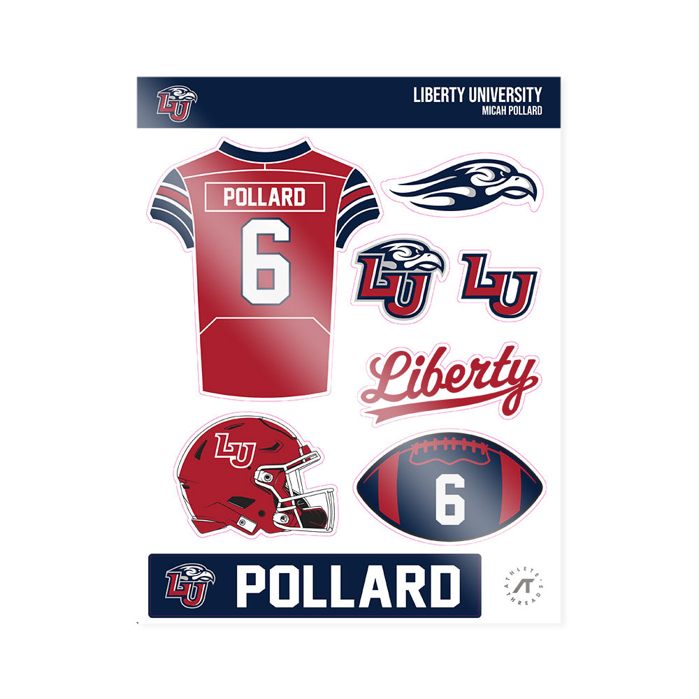 Liberty - NCAA Football : Micah Pollard - Sticker Sheet-0
