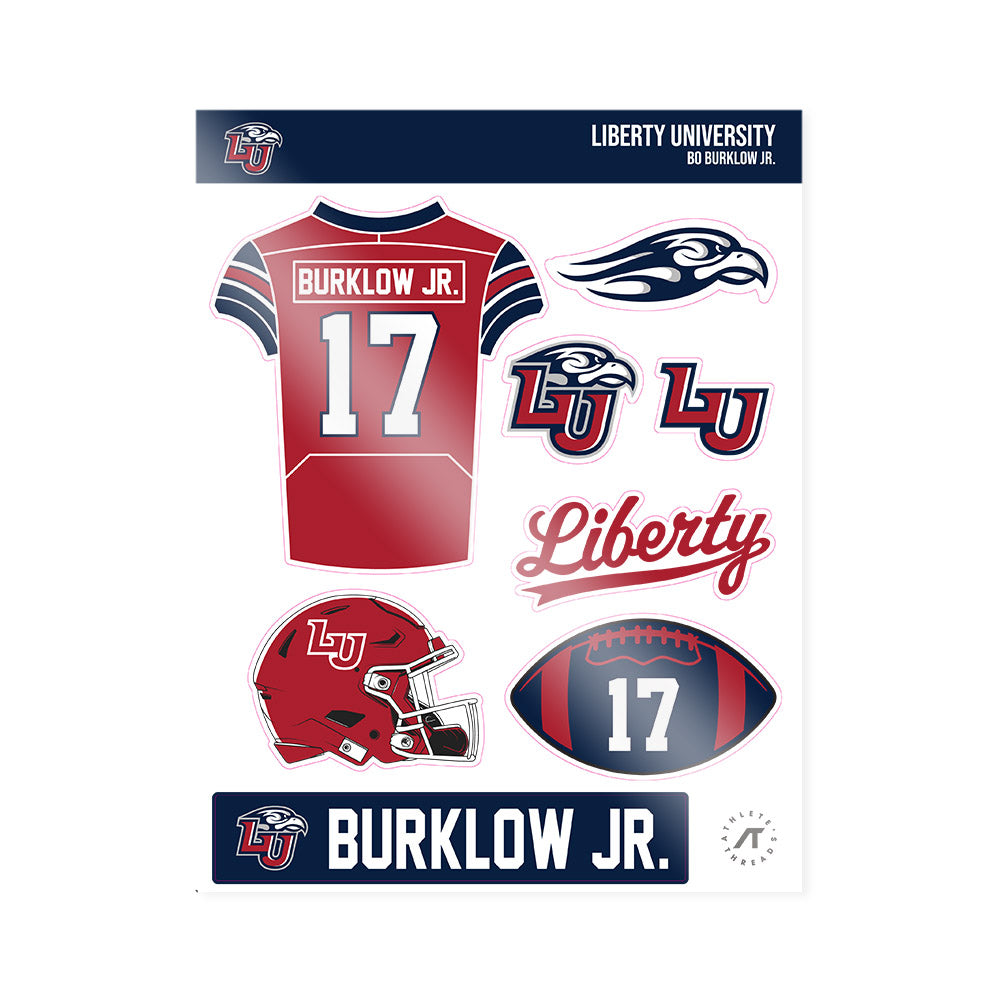 Liberty - NCAA Football : Bo Burklow Jr. - Sticker Sheet-0