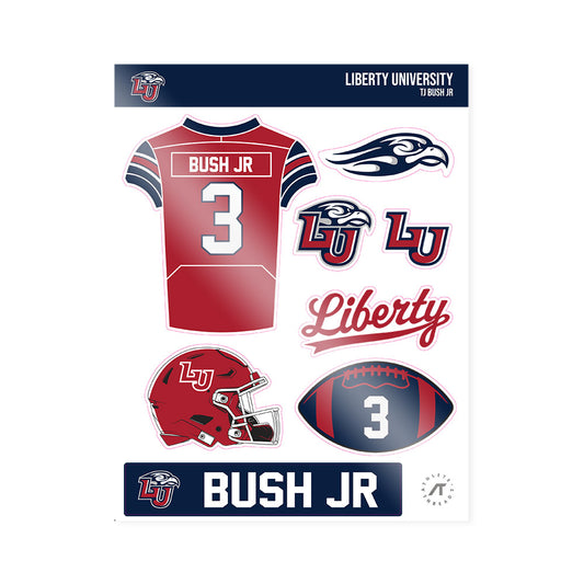 Liberty - NCAA Football : TJ Bush JR - Sticker Sheet-0