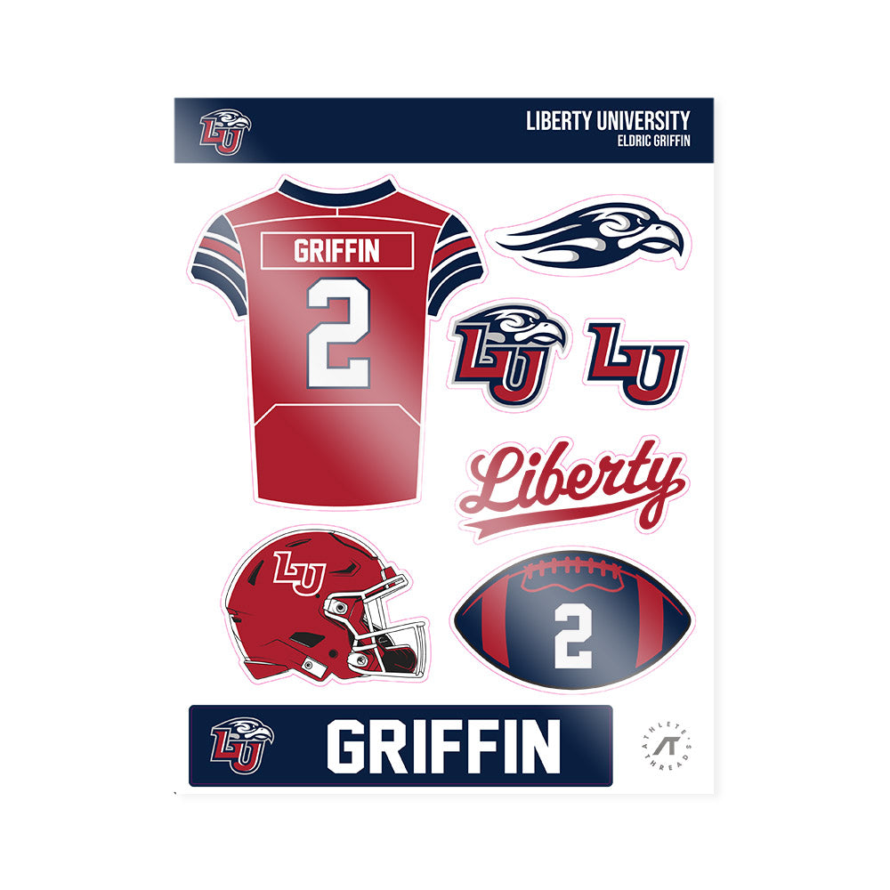 Liberty - NCAA Football : Eldric Griffin - Sticker Sheet-0