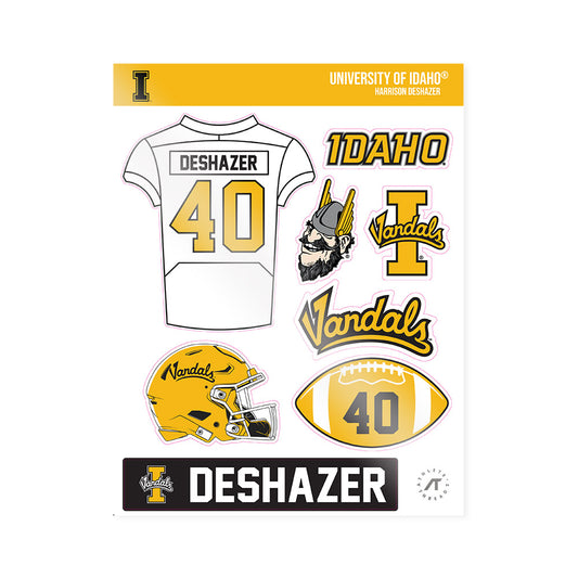 Idaho - NCAA Football : Harrison DeShazer - Sticker Sheet-0