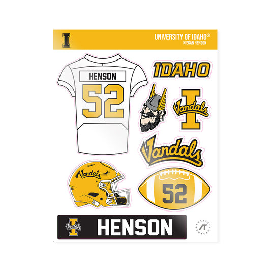 Idaho - NCAA Football : Kiegan Henson - Sticker Sheet-0