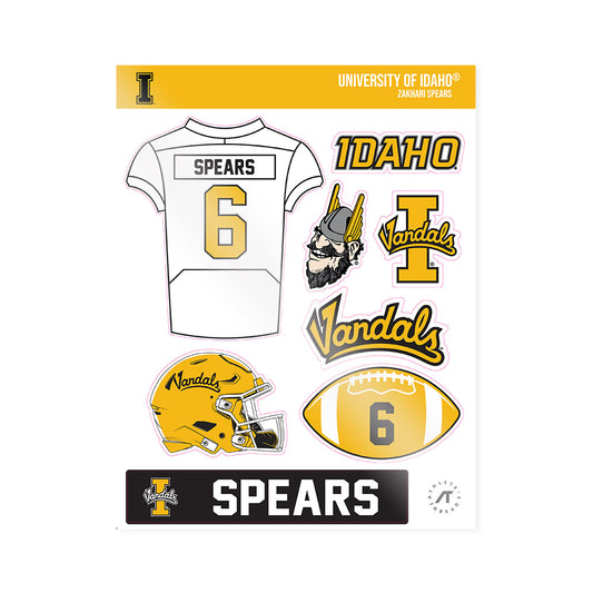 Idaho - NCAA Football : Zakhari Spears - Sticker Sheet-0