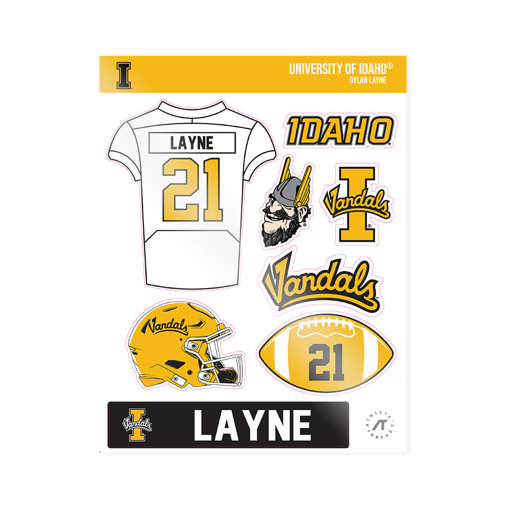 Idaho - NCAA Football : Dylan Layne - Sticker Sheet-0
