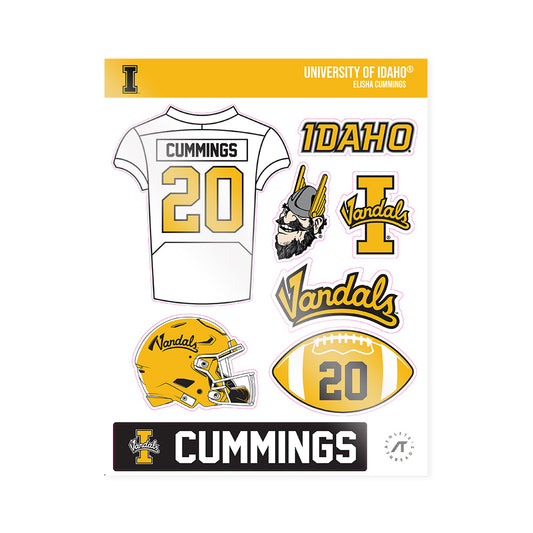 Idaho - NCAA Football : Elisha Cummings - Sticker Sheet-0