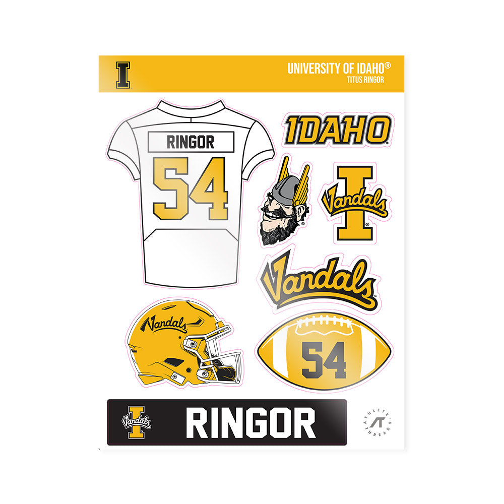 Idaho - NCAA Football : Titus Ringor - Sticker Sheet-0