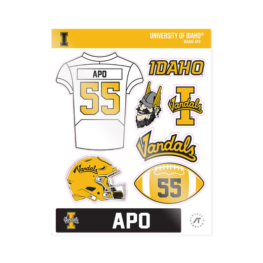 Idaho - NCAA Football : Maake Apo - Sticker Sheet-0