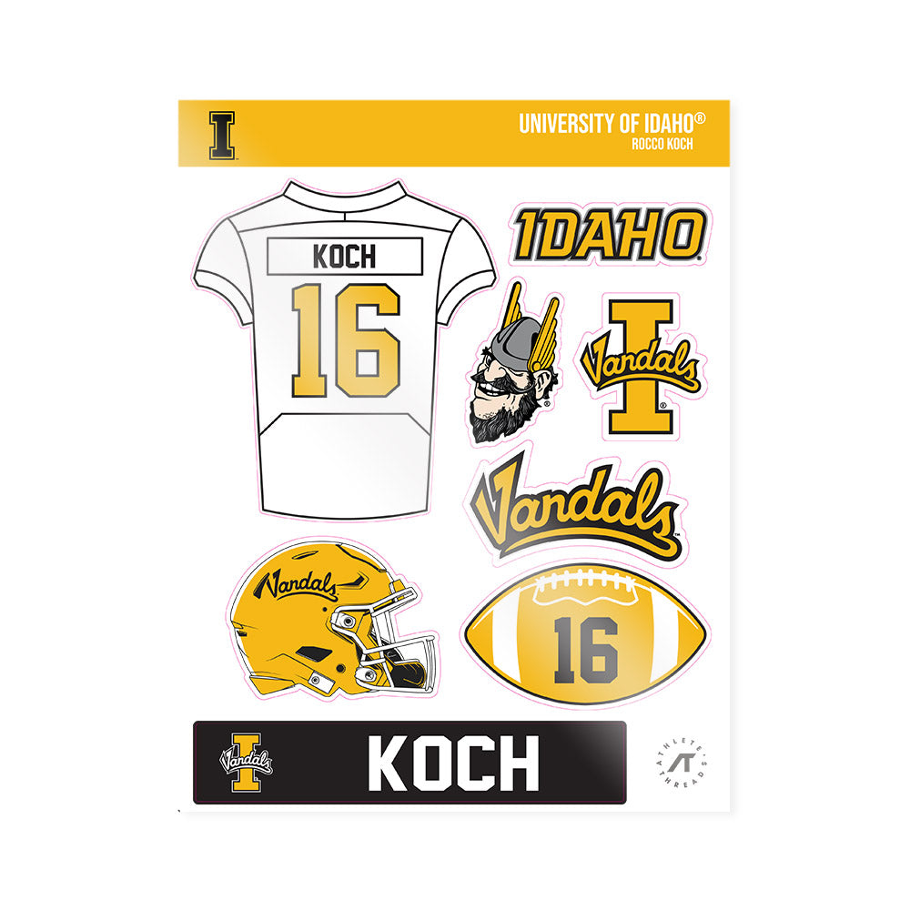 Idaho - NCAA Football : Rocco Koch - Sticker Sheet-0