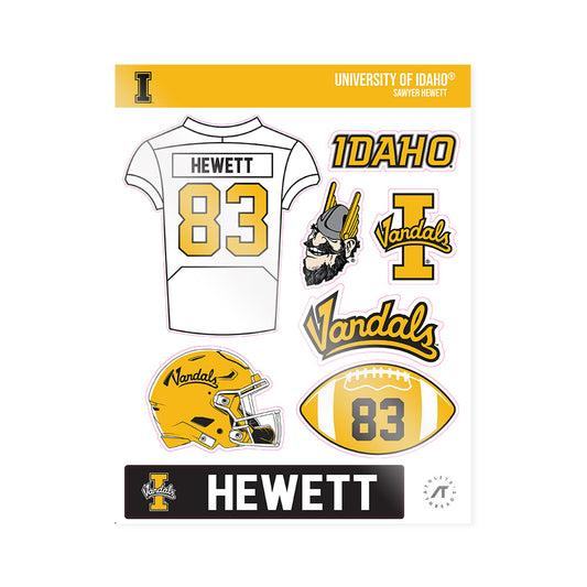 Idaho - NCAA Football : Sawyer Hewett - Sticker Sheet-0
