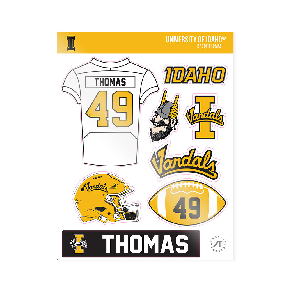 Idaho - NCAA Football : Brody Thomas - Sticker Sheet-0