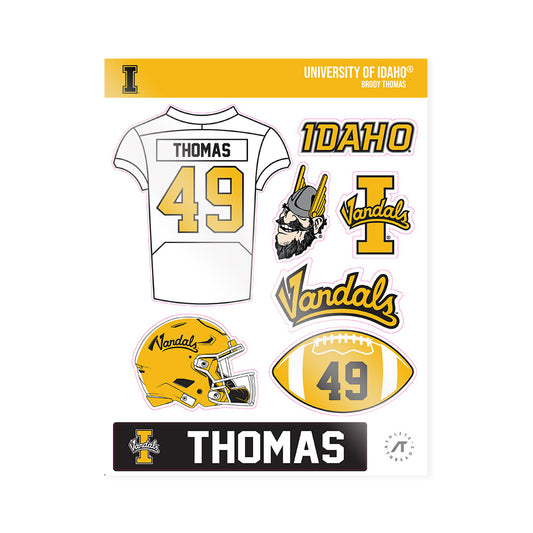 Idaho - NCAA Football : Brody Thomas - Sticker Sheet-0