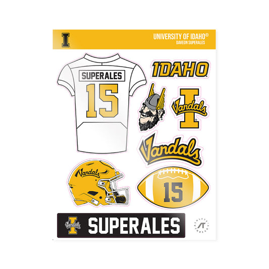 Idaho - NCAA Football : Daveon Superales - Sticker Sheet-0