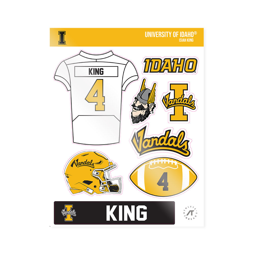 Idaho - NCAA Football : Isiah King - Sticker Sheet-0