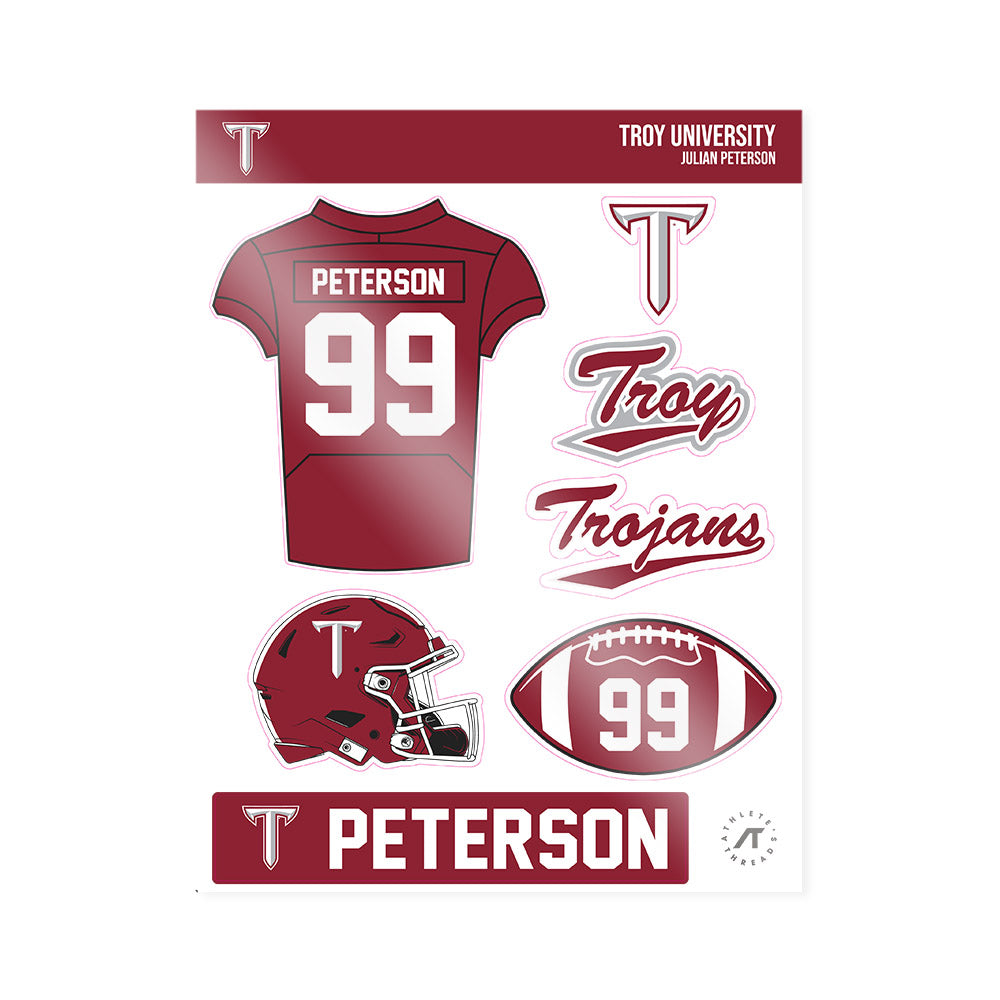 Troy - NCAA Football : Julian Peterson - Sticker Sheet-0