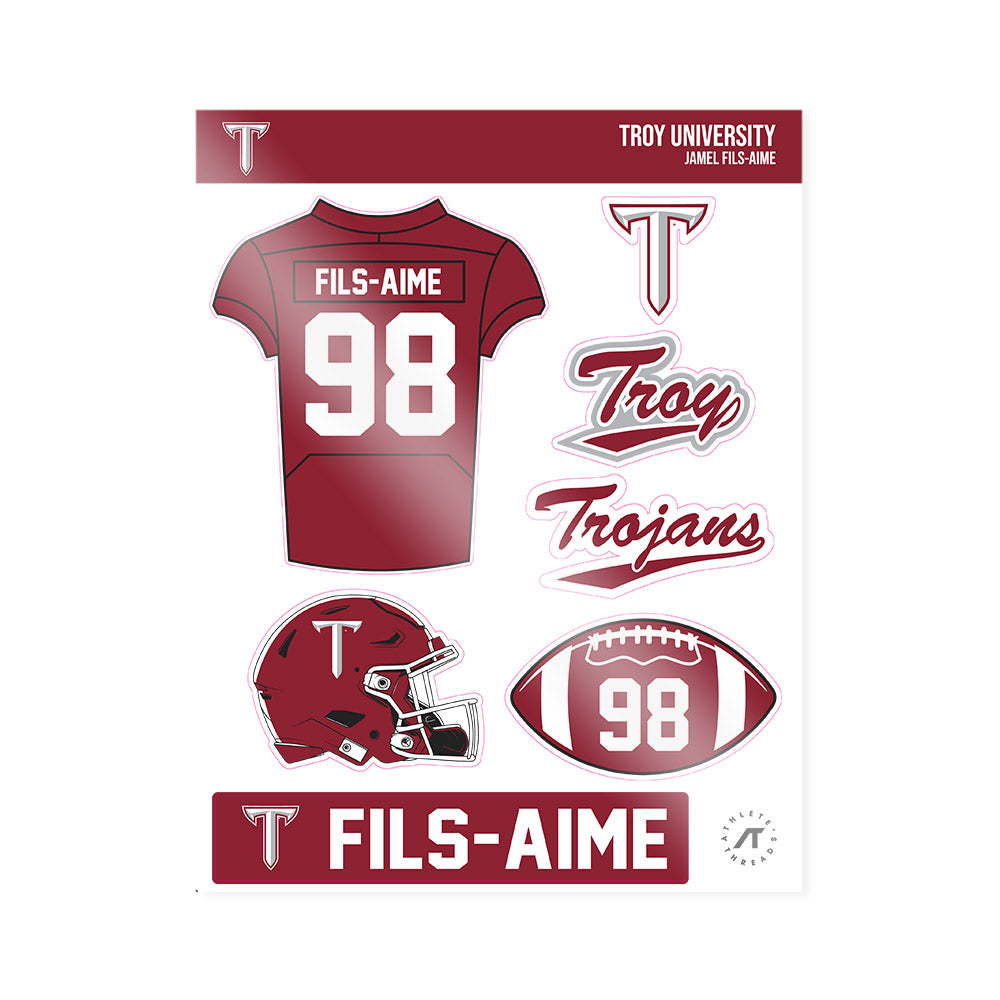 Troy - NCAA Football : Jamel Fils-Aime - Sticker Sheet-0