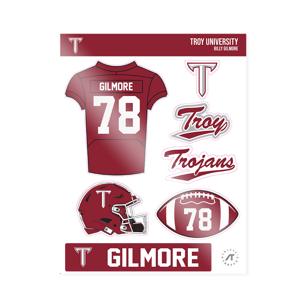 Troy - NCAA Football : Billy Gilmore - Sticker Sheet-0