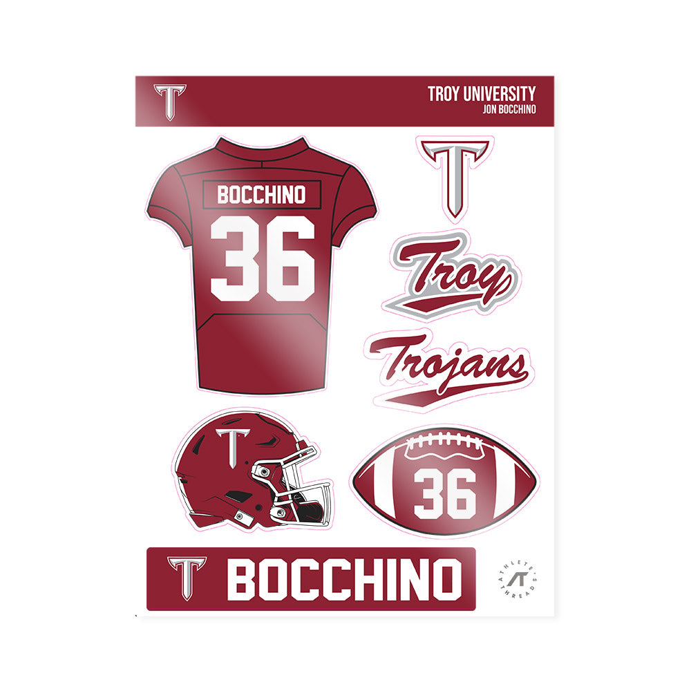 Troy - NCAA Football : Jon Bocchino - Sticker Sheet-0