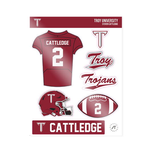 Troy - NCAA Football : Steven Cattledge - Sticker Sheet-0
