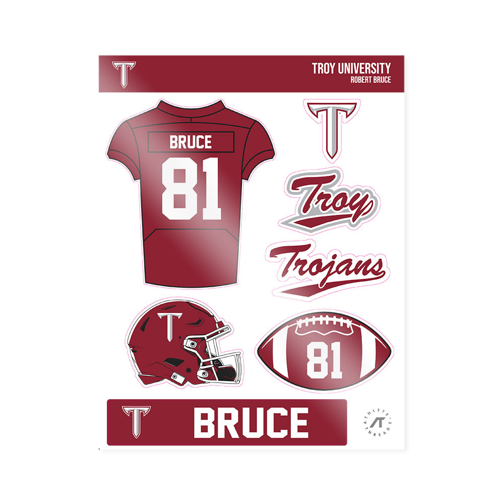 Troy - NCAA Football : Robert Bruce - Sticker Sheet-0