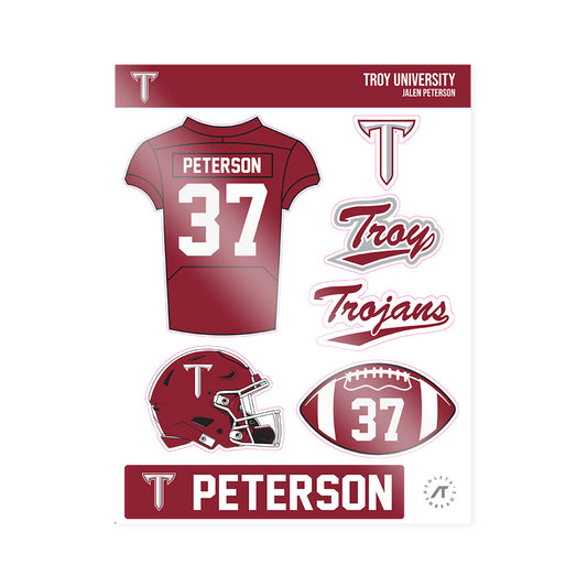 Troy - NCAA Football : Jalen Peterson - Sticker Sheet-0