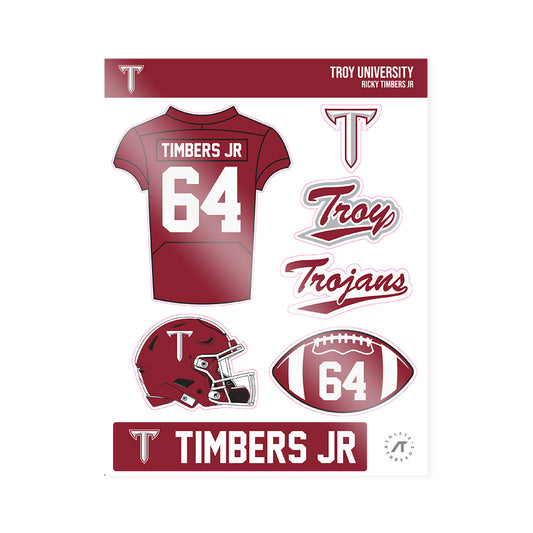 Troy - NCAA Football : Ricky Timbers Jr - Sticker Sheet-0